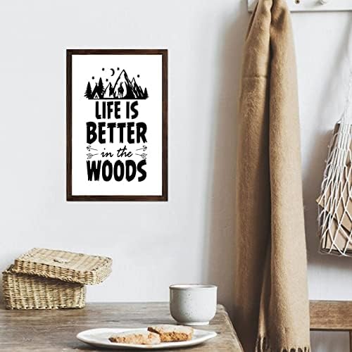 Citações motivacionais Placa de sinal de madeira emoldurada, eu te amo para as montanhas e letreiro de madeira, sinal