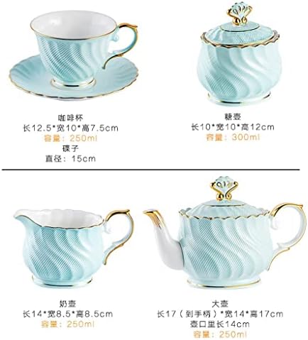 Plato de jantar Pintado a ouro China de café Conjunto de chá da tarde Presente de chá de chá de chá de chá