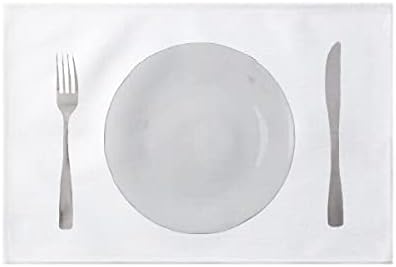 Sublimação em branco Placemats White Party Festa de linho Placemat Mesa de jantar Coloque tapete para mesa de cozinha Conjunto