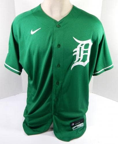 2021 Detroit Tigers Drew Carlton #96 Jogo emitido Green Jersey St Patricks 48 0 - Jogo usada MLB Jerseys