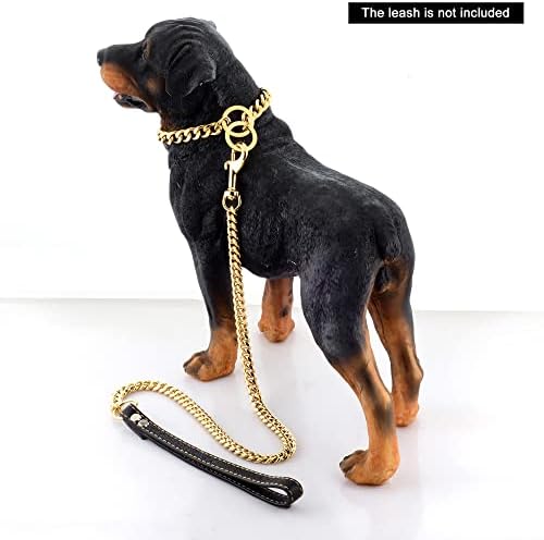 Chain Collar Dog Gold Gold 13mm Calhas de colarinho cubano de link de aço inoxidável colar de ouro de metal aço