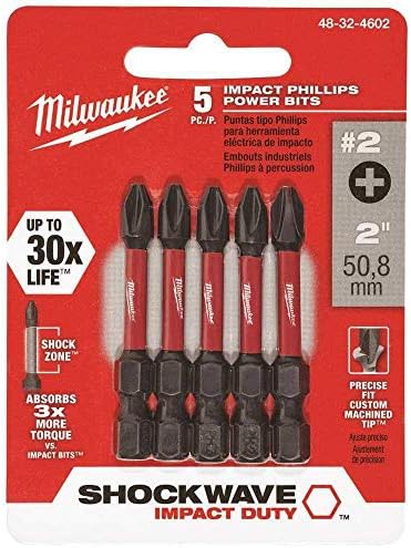 Milwaukee 48-32-4602 Phillips Power Bits 5 pacote