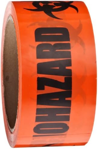 Roll Products 142-0004 FILME PVC BIOHAZARD FITA COM BLACK REMIN, LEGEND BIOHAZARD, 55 YD. Comprimento x 2 largura,