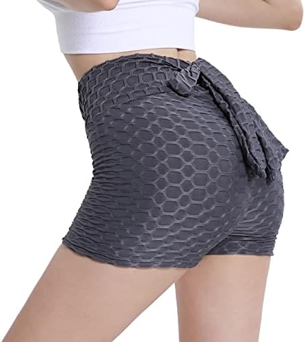 JDefeg High Wistide Shorts para mulheres shorts de ioga barriga de barriga de controle de moto