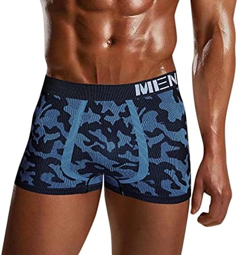 BMISEGM Mens algodão Roupa Men Camuflagem Impresso a cintura respirável MID SEXY Ever Light Mens