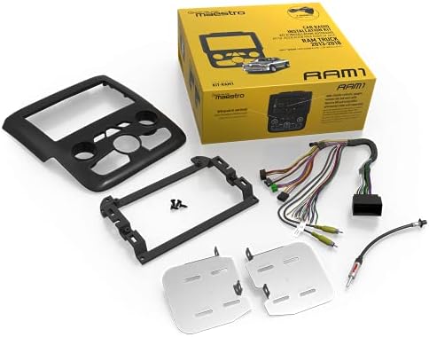 IDATALink Maestro Ram1 Kit de instalação de rádio compatível com 13-18 RAM 1500 2500 3500 e compatível com 2019 UP RAM Pick-ups com