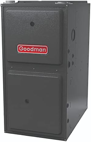 Goodman 1.5 Ton 14.5 Seer2 Bomba de calor do sistema de tapação de um estágio único GSZH501810 e 60.000 BTU 96% AFUE FORNATE DE GAS VARIÁVEL VARIÁVEL GMVC960603BN SISTEMA HORIZONTAL COM CHPTA182B4