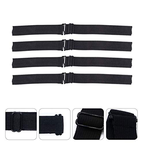 Lurrose 4pcs Banda elástica ajustável para correias de peruca preto de perucas com acessórios de peruca ganchos para perucas/encerramento frontal/renda de renda/sutiã