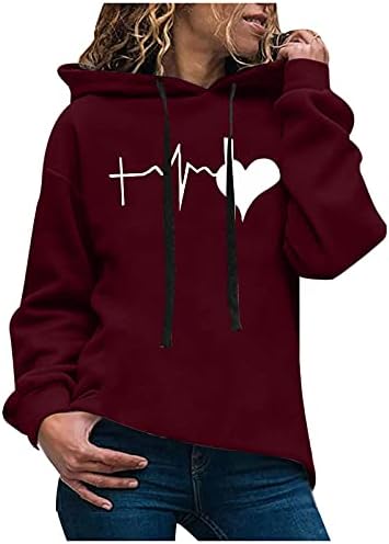 Hoodies com capuz de pulôver de cor contraste femininos da NYYBW