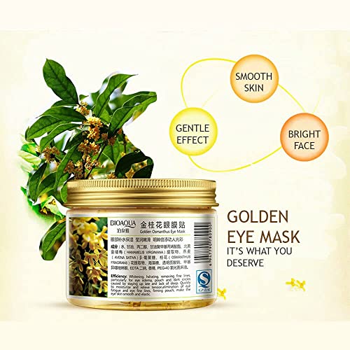 Bioaqua Golden Osmanthus máscara ocular máscaras de tratamento de olho douradas sob os olhos remendos escuros Sacos de olho de tratamento