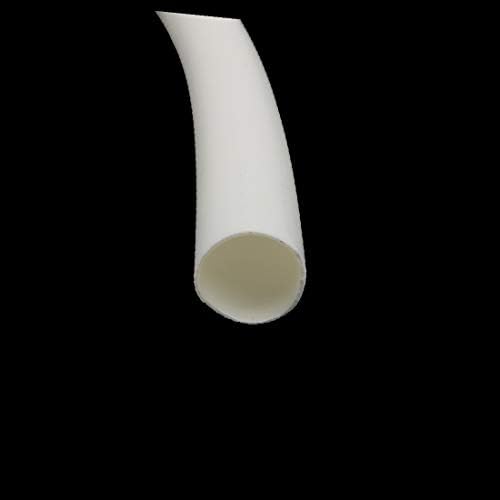 X-Dree 2Meter Comprimento de 2,4 mm INTERNO INTERIOR DO POLOLOLOLOLOLEFINA ESPERA EM ISOLA EM CHRINHABLE CHrinkable Wrap White (2 metros Longitud 6,4 mm DIA Interior Poliolefina Aislamiento Más