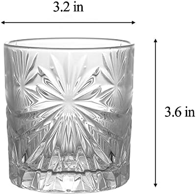 Óculos de uísque de cristal Conjunto de copos antiquados de 6 a 10 oz para beber bourbon, uísque escocês, coquetéis, conhaque,