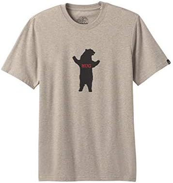 Prana - camiseta de viajante masculino, aperto de urso