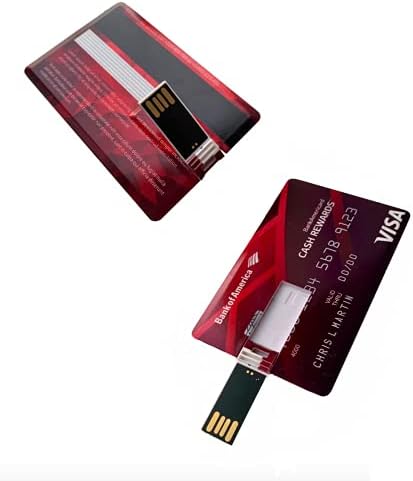128 GB de alta velocidade USB 2.0 Flash Drive Credit Design Drive Drive Memory Stick Acessórios à prova d'água