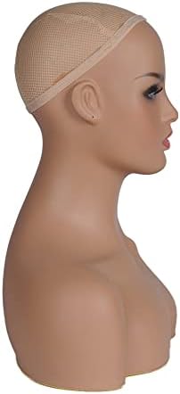 L7 Mannequin feminino PVC Realistic Manequin Bust With Omber for Wigs Display