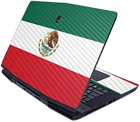 Mighty Skins Mightyskins Skin de fibra de carbono para Alienware M17 - Bandeira mexicana | Acabamento protetor de fibra