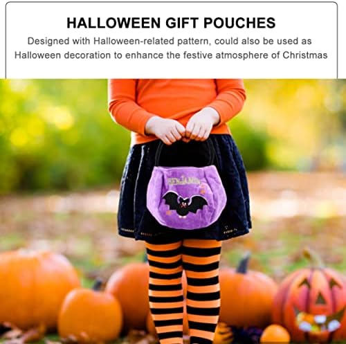 LIOOBO Toy Lantern Halloween Candy Bucket, truque ou tratamento cestas de doces, vaso de bruxa portátil, potes de doces de mão, lanches de pano sacos 2pcs lanternas de coruja decorativa