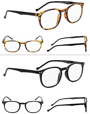 Os óculos de leitura retrô de 5 pacote gr8sight com dobradiças de mola incluem leitores de sol