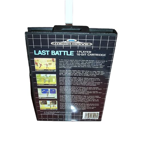 ADITI Last Battle UE Capa com caixa e manual para sega megadrive gênese videogame console de videogame de 16 bits cartão