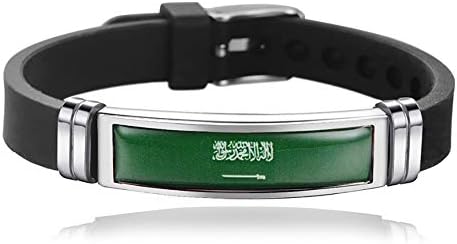Bandeira da Arábia Saudita Bandeira Bracelet Silicone Chain Saltevenir