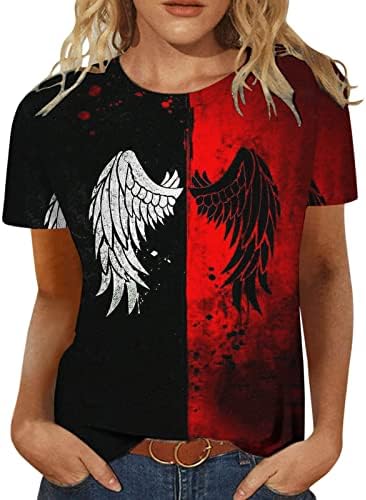 Mulheres correndo de manga longa feminina casual tampo de verão floral de manga curta redonda camiseta de camiseta de