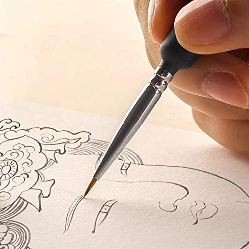 Bincos de tinta de nylon definem óleo de haste curta acrílica pincel aquarela Pen