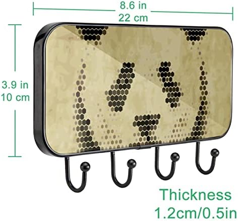 Montagem de parede de casaco de casaco de animais panda, rack de casaco de entrada com 4 enganche para casaco de chapéu de toalha Rúsicas