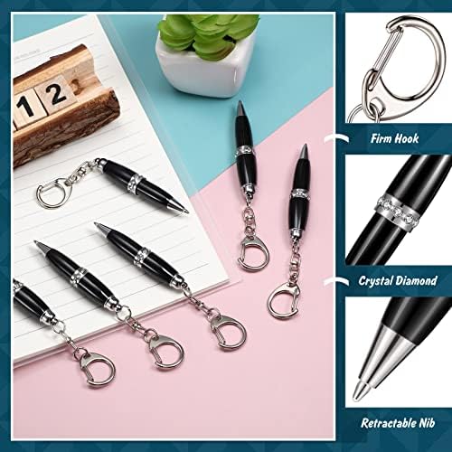 6 peças mini canetas com chaveiro para enfermeiros Mini canetas de canetas retráteis mini canetas mini canetas com anel de