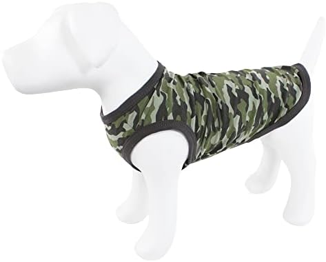 Amigos Luvable Dog Dog e gatos T-shirts de algodão 2pk, dino camuflando, grande