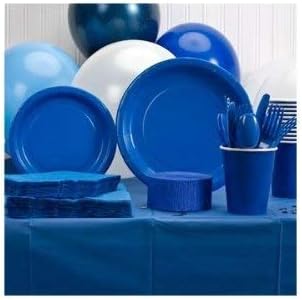 Greenbrier plástico retângulo Partbre toalha de mesa azul 54 x 108 polegadas