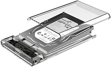 Gabinete do disco rígido TIANLE 2.5 , SATA para USB 3.1 6Gbps sem ferramentas Clear Externo Drive rígido Closure