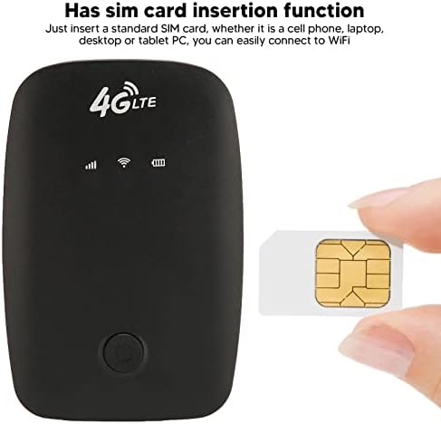 Roteador de rede sem fio, mini hotspot móvel wifi sem fio, slot de cartão sím sem fio 4G WiFi Slot 2100mAh Bateria de bateria