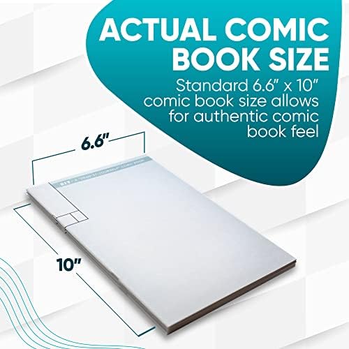 Koala Tools-Blank Comic Book, Draw-It-Your-Yourself Comic Sketch Book com painéis dinâmicos, 6,6 x 10 polegadas, 28 páginas,