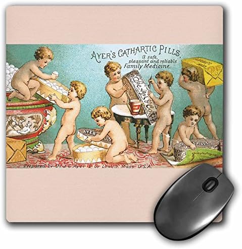 3drose LLC 8 x 8 x 0,25 polegadas mouse pad, ayers pílulas catárticas medicamentos de família bebês embalando caixas de comprimidos