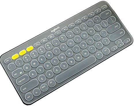 Projeto de capa do teclado para teclado Bluetooth de vários dispositivos Logitech K380, Teclado de silicone à prova d'água, tampa