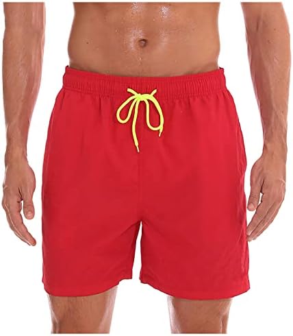 Masculino nadar masculino shorts de praia seca rápida com bolsos com zíper e natação de malha