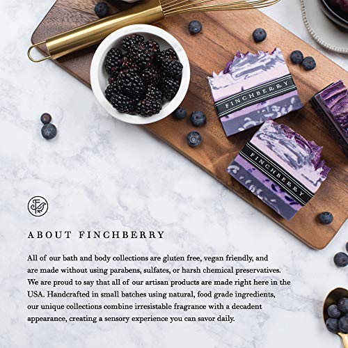 Finchberry Natural 2 barra de sabão de 2 bar, manteiga de karité hidratante e óleo de coco, sabonete artesanal de mão e