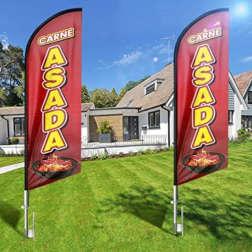 FSFLAG CARNE ASADA PUBLICIDADE SWOOPER BANNER BANNER DE BANDO, SINGRA DE CARNE ASADA DE ASADA, PUBLICIDADE DE BANNER DE PEDRAS SINAL