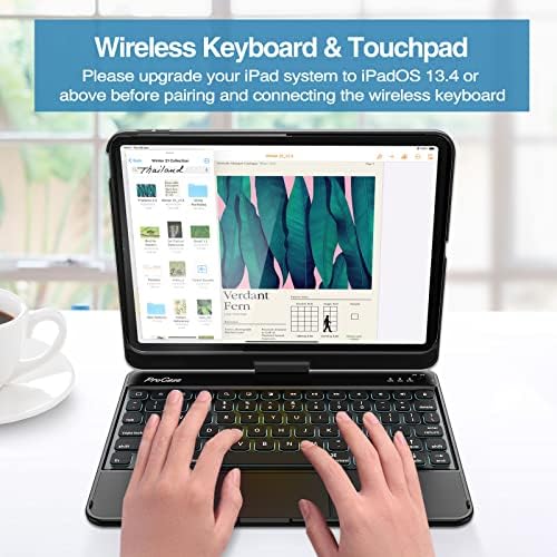 Pacote de caixa de suporte fino com estojo de teclado com Touch TrackPad para iPad 10th Gen