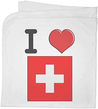 Azeeda 'I Love Switzerland' Cotton Baby Blain / Shawl