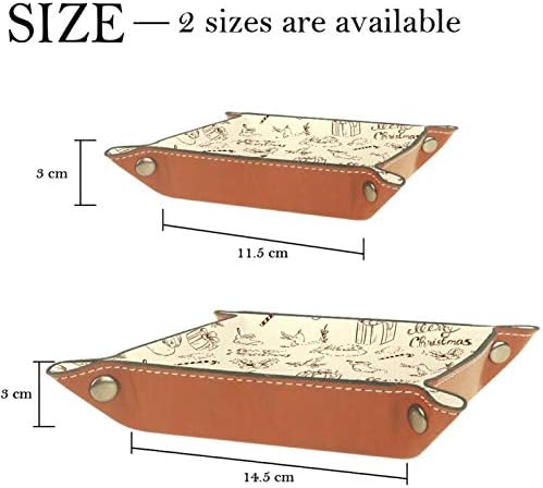 Lyetny Hand desenhado Organizador de Natal Bandeja Caixa de armazenamento Bandeja de mesa de mesa Caddy Alterar a carteira de