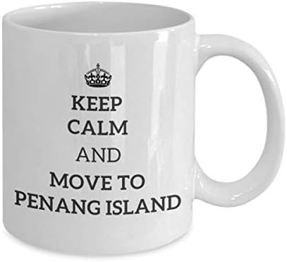 Mantenha a calma e vá para Penang Island Tea Cup Viajante Casatro do Trabalho Presente Malásia Travel Mug Present