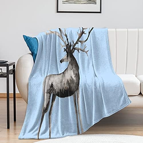 Moda Anti-Allérgica Blanket Blanket Original Design In tinta e lavagem de paisagem abstrata Pintura de animais Arte para animais
