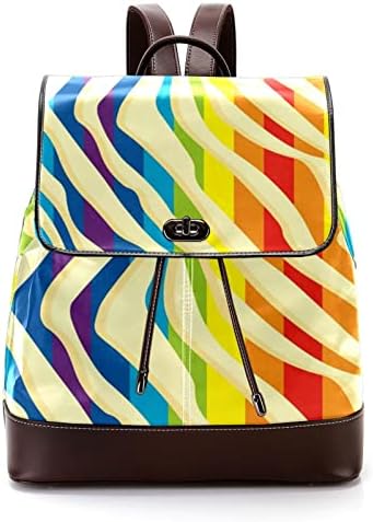 Mochila adulta unisex vbfofbv com trabalho de viagem, Rainbow Zebra Print Modern