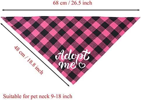 Pacote Latfz 1/2 Adote -me Bandanas de cachorro Bibs Lenço conjunto para animais de estimação de gato de cachorro