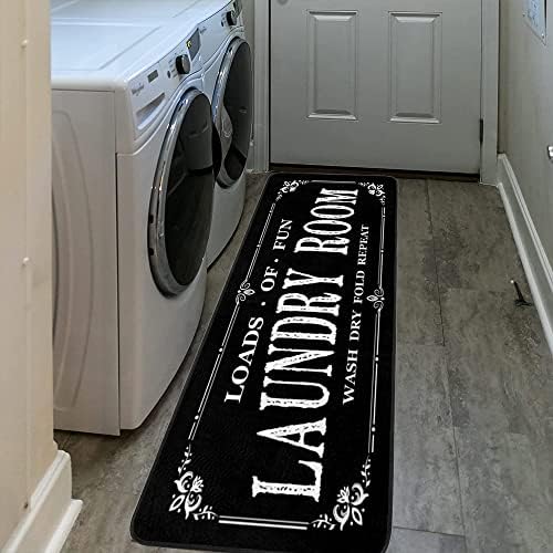 Grtarany Laundry Room Rug Runner 39 x 20 polegadas Non Slip Farmhouse Kitchen Floor Banho de banheiro tapetes para acessórios