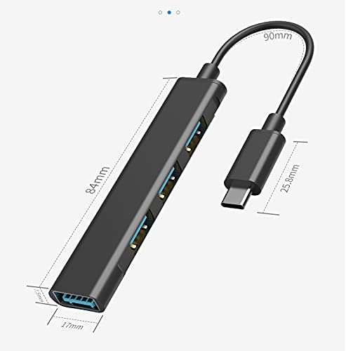 Yasez 3.0 Adaptador de divisor múltiplo Multi USB 3 Porta CARTRO DE PORTA LEITOR DE PORTA TIPO C Tipo C Mini Cabo de Extensão USB-HUB