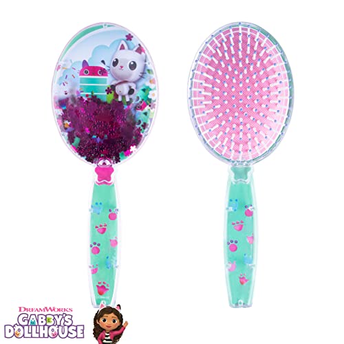 Escova de cabelo de boneca de Gabby com estrelas espumantes mágicas Brush de cabelo de confetes - escova de cabelo para crianças idades de 3 anos ou mais