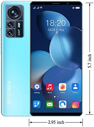 Smartphone, 12 Pro Android 5.1 Smartphone HD Telefone completo, telefone celular desbloqueado Dual Sim, 2G RAM+8GB ROM,