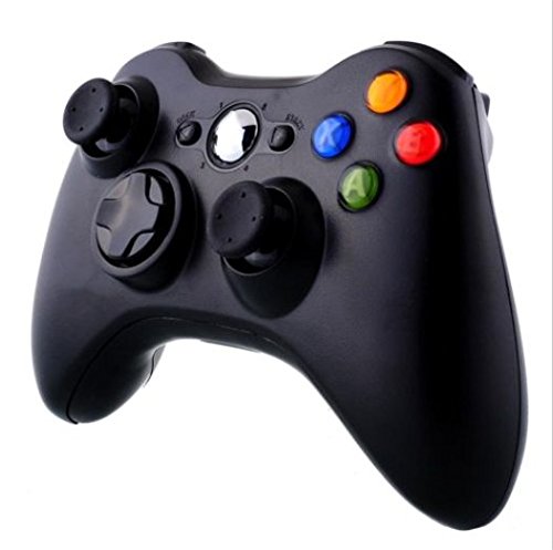 Black Wireless Vibration Feedback Controller Gamepad Joystick para Windows XP/7/8/8.1 Xbox 360 Console PC Game Não suporta para